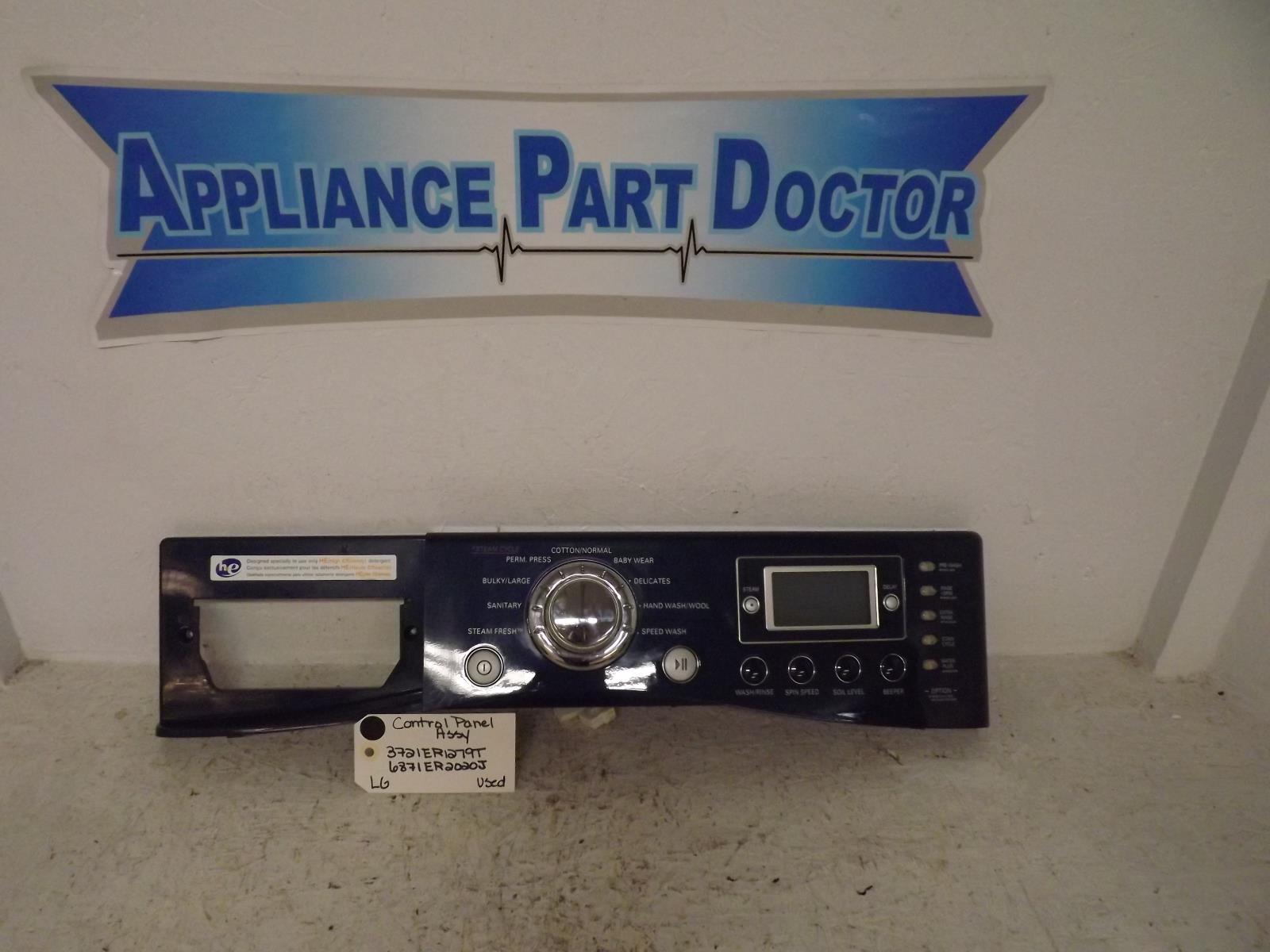 LG Washer 3721ER1279T 6871ER2020J Control Panel Assy Used LG Washer 3721ER1279T 6871ER2020J Control Panel Assy Used